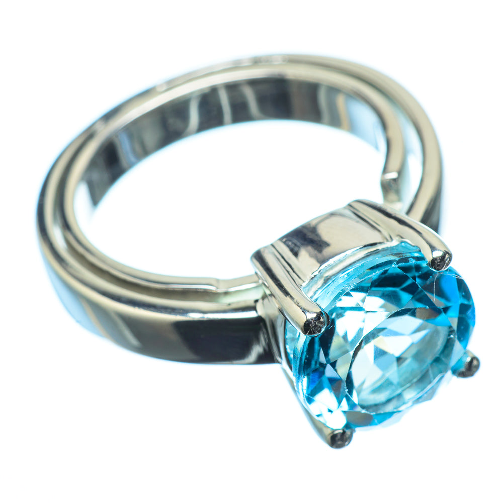 Blue Topaz Rings handcrafted by Ana Silver Co - RING20163
