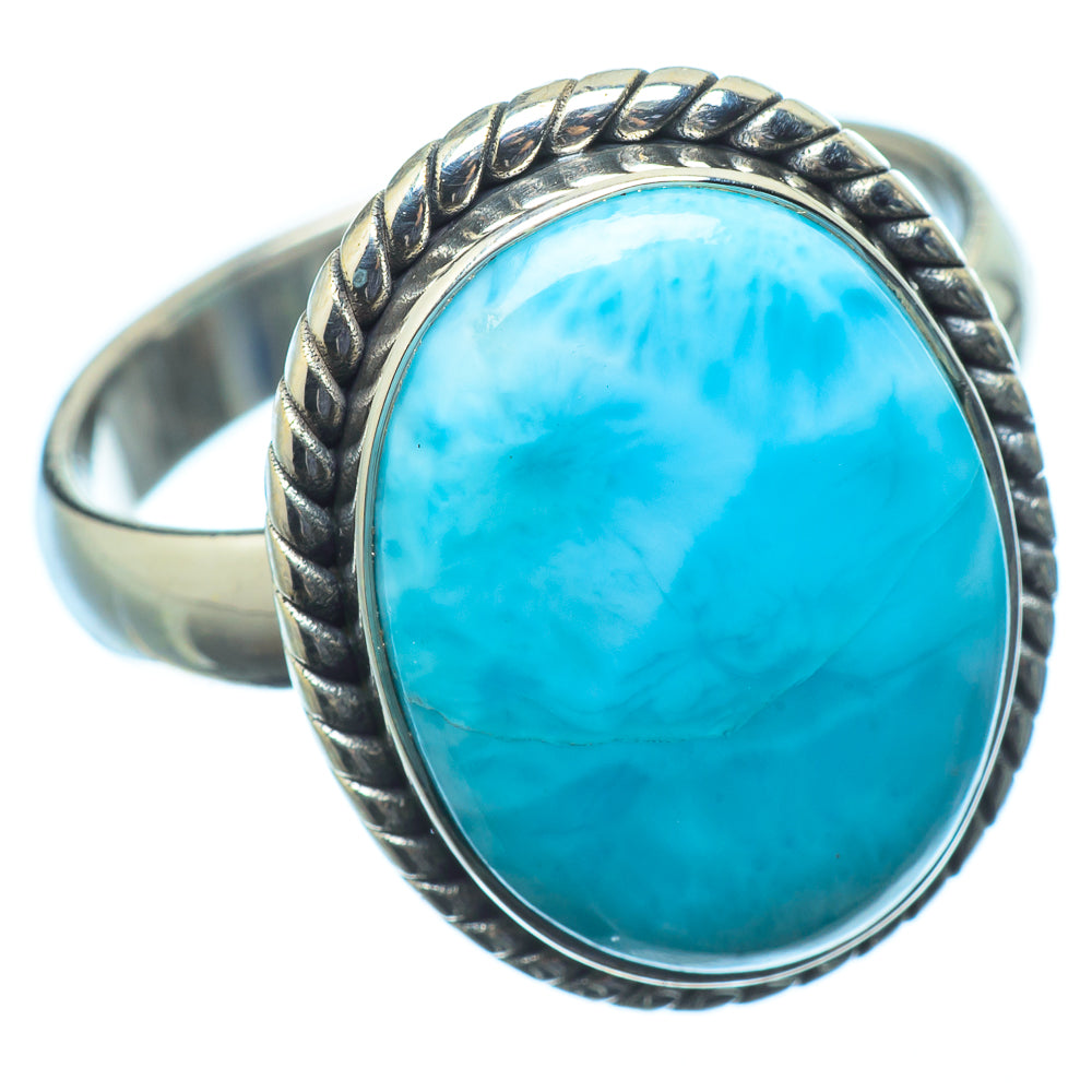 Larimar Rings handcrafted by Ana Silver Co - RING20413