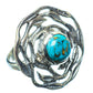 Blue Copper Composite Turquoise Rings handcrafted by Ana Silver Co - RING21130