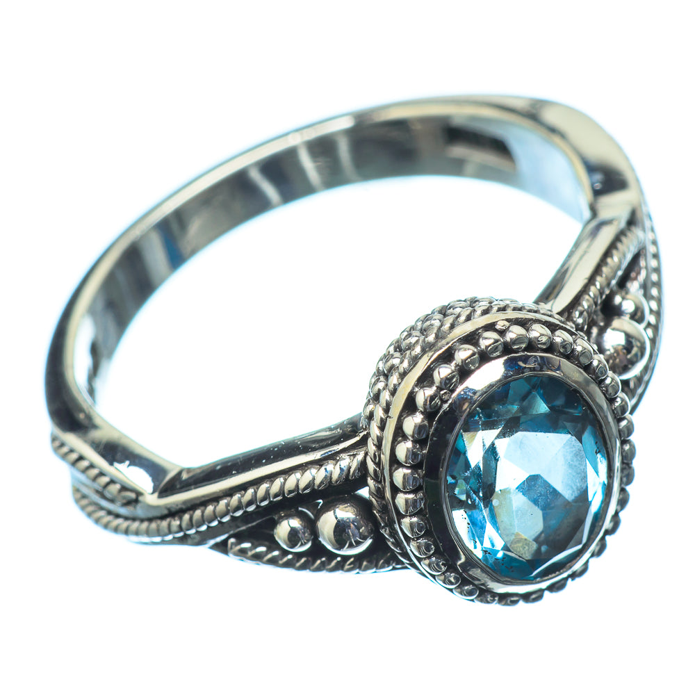 Blue Topaz Rings handcrafted by Ana Silver Co - RING21407