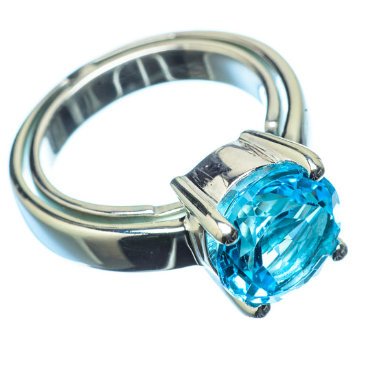 Blue Topaz Rings handcrafted by Ana Silver Co - RING21426
