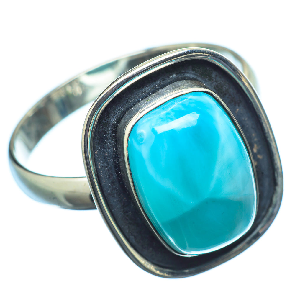 Larimar Rings handcrafted by Ana Silver Co - RING21484