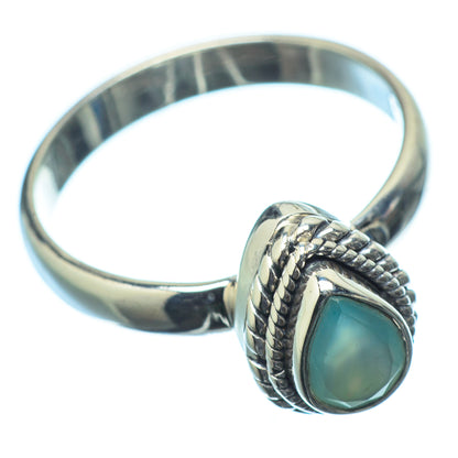 Aqua Chalcedony Rings handcrafted by Ana Silver Co - RING21502