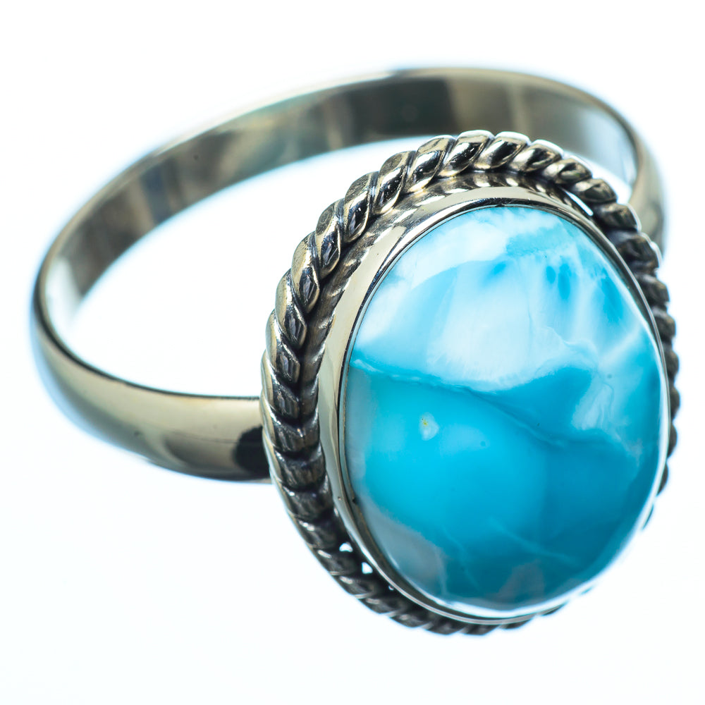 Larimar Rings handcrafted by Ana Silver Co - RING21586