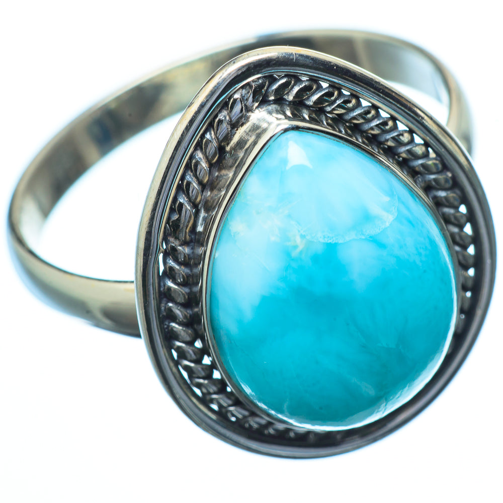Larimar Rings handcrafted by Ana Silver Co - RING21635
