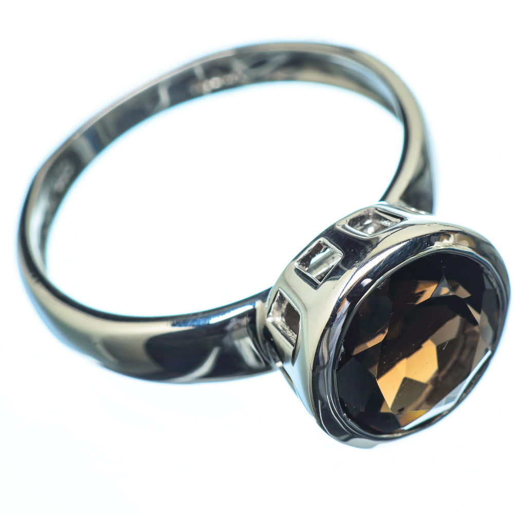 Smoky Quartz Rings handcrafted by Ana Silver Co - RING21745