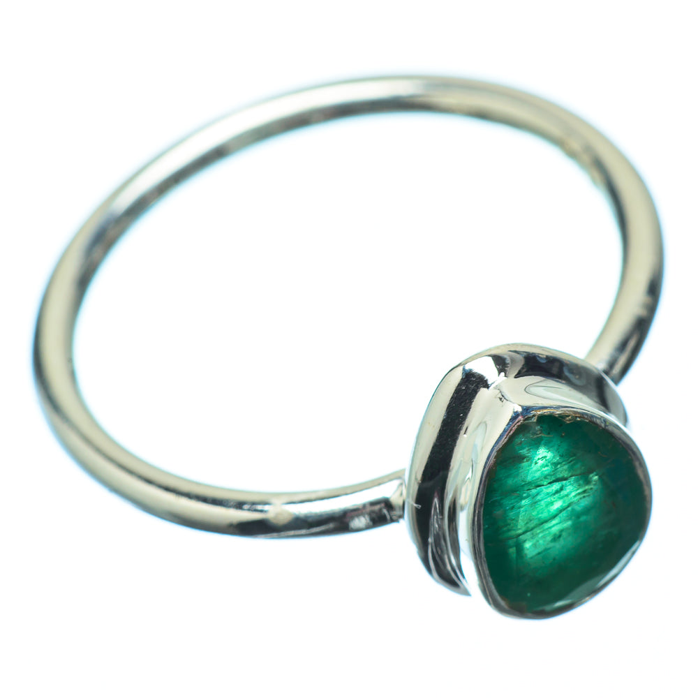 Zambian Emerald Rings handcrafted by Ana Silver Co - RING22012