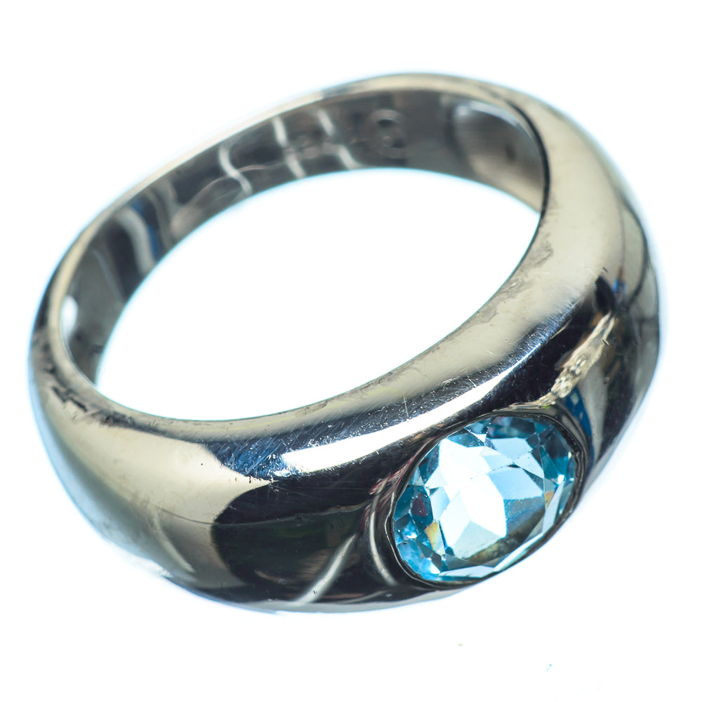 Blue Topaz Rings handcrafted by Ana Silver Co - RING22038