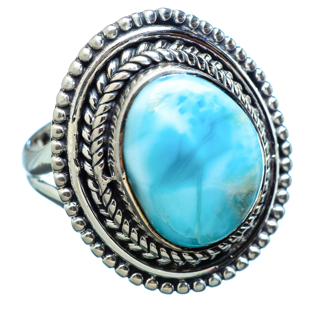 Larimar Rings handcrafted by Ana Silver Co - RING2204
