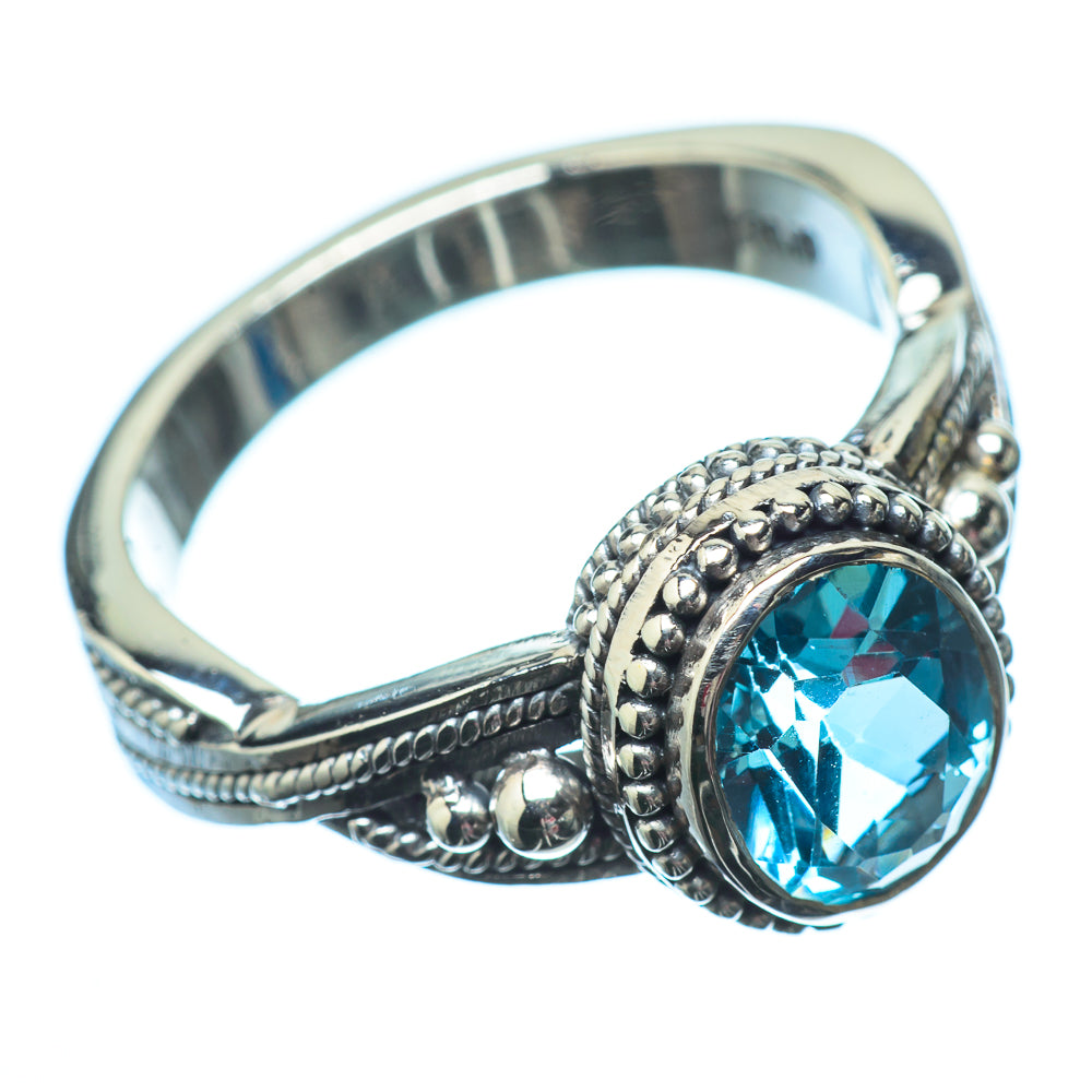 Blue Topaz Rings handcrafted by Ana Silver Co - RING22139
