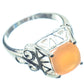 Peach Moonstone Rings handcrafted by Ana Silver Co - RING22394