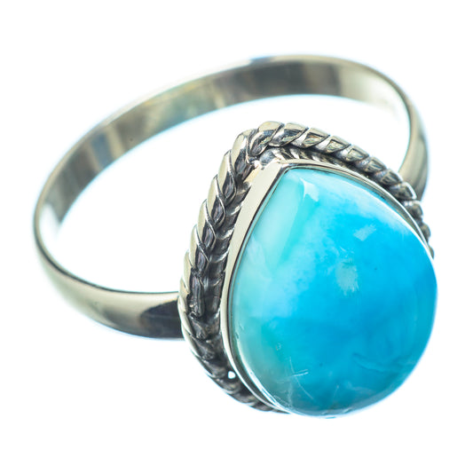 Larimar Rings handcrafted by Ana Silver Co - RING23006