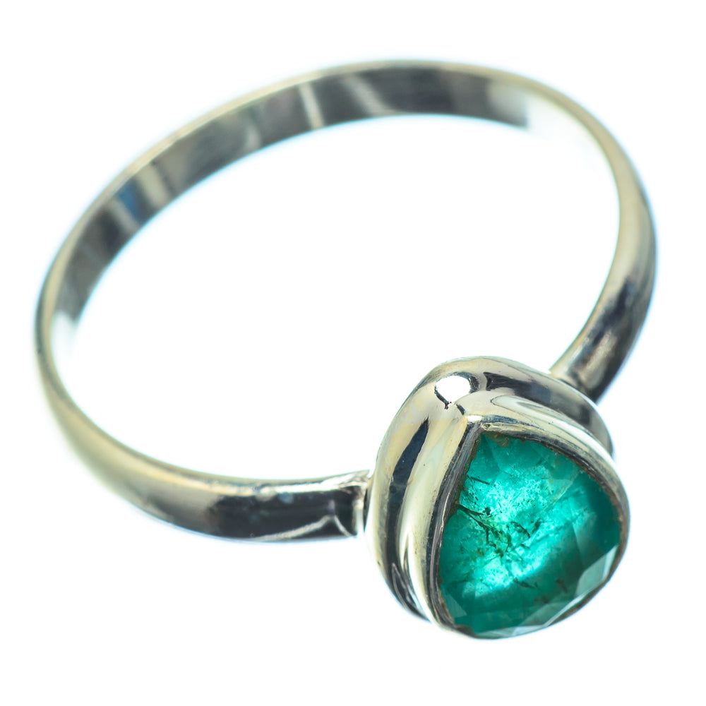 Zambian Emerald Rings handcrafted by Ana Silver Co - RING23111