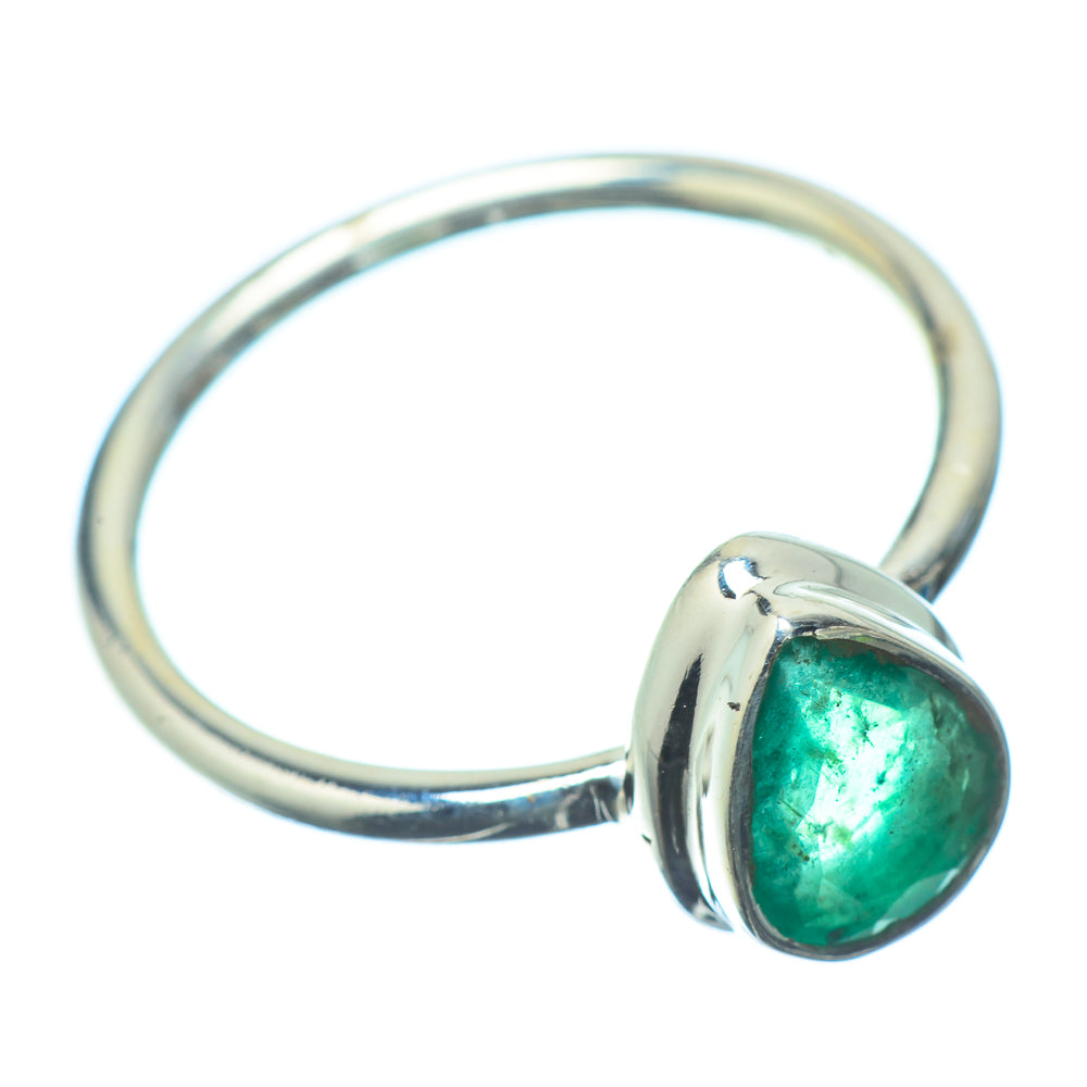 Zambian Emerald Rings handcrafted by Ana Silver Co - RING23286