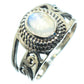 Rainbow Moonstone Rings handcrafted by Ana Silver Co - RING23795