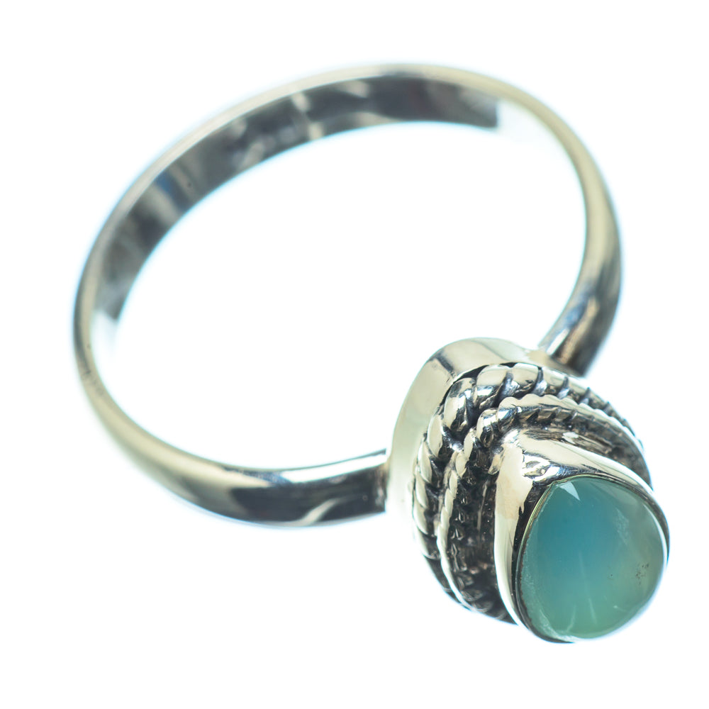 Aqua Chalcedony Rings handcrafted by Ana Silver Co - RING24121