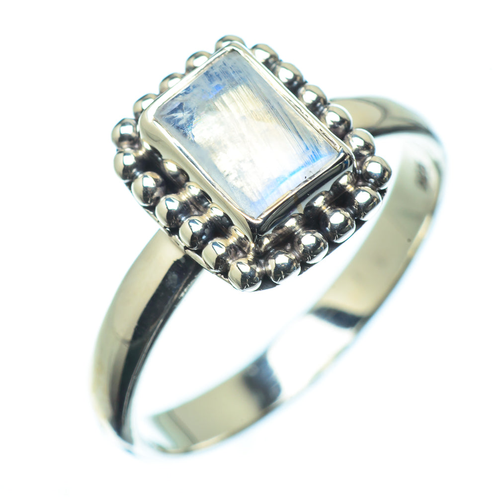 Rainbow Moonstone Rings handcrafted by Ana Silver Co - RING24178