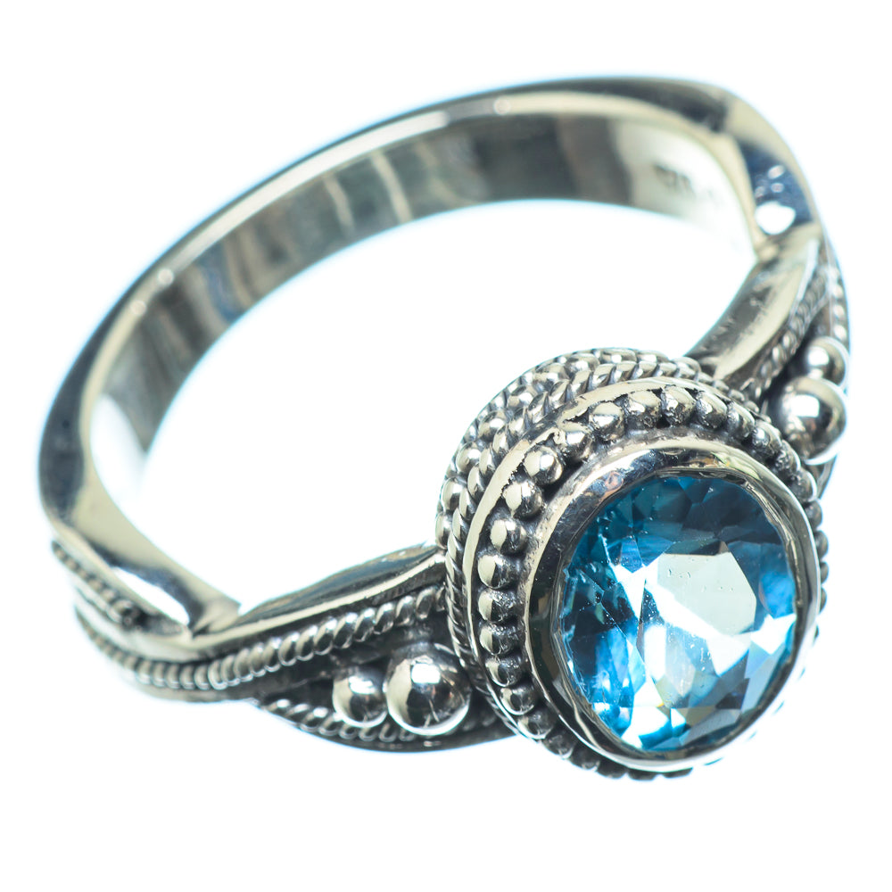 Blue Topaz Rings handcrafted by Ana Silver Co - RING24484