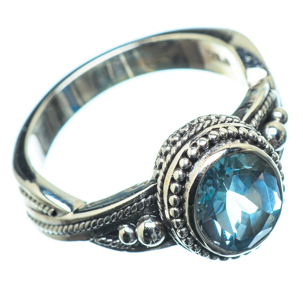 Blue Topaz Rings handcrafted by Ana Silver Co - RING24615