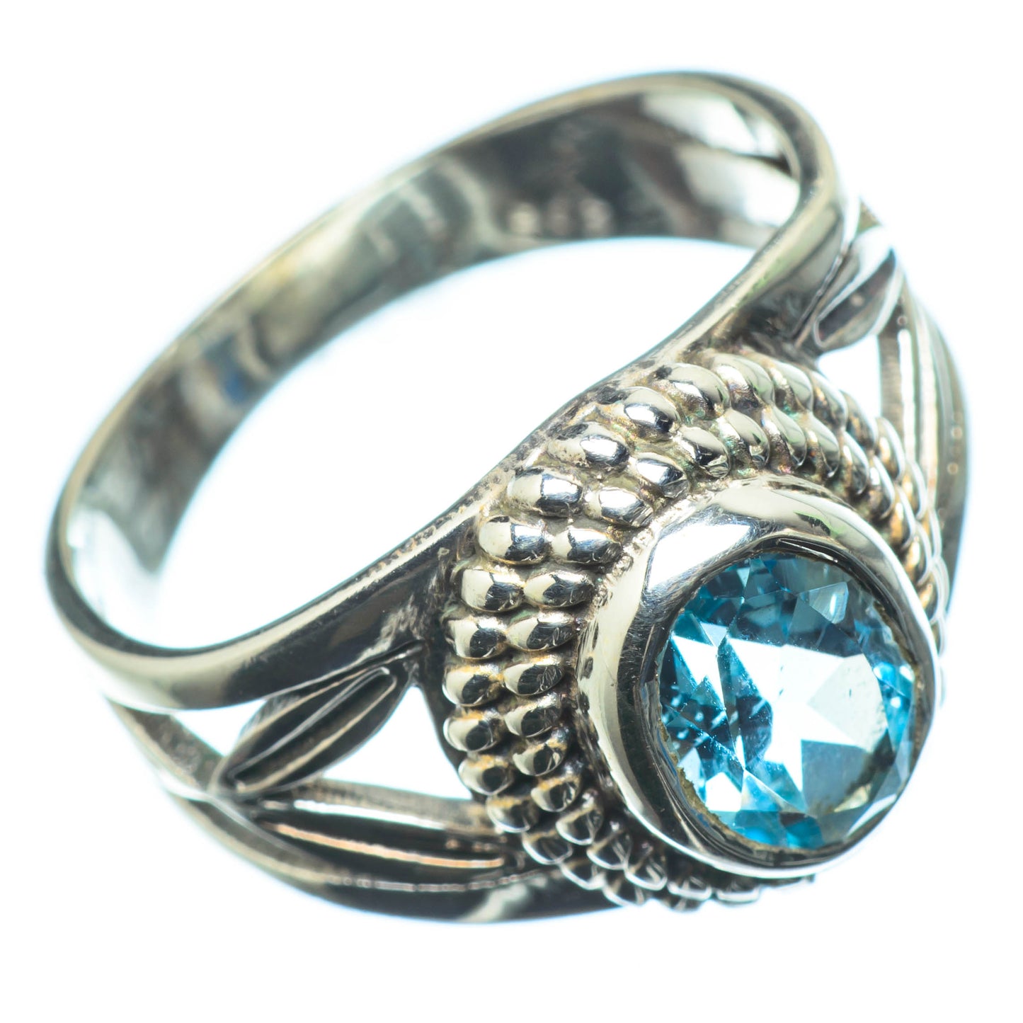 Blue Topaz Rings handcrafted by Ana Silver Co - RING24951