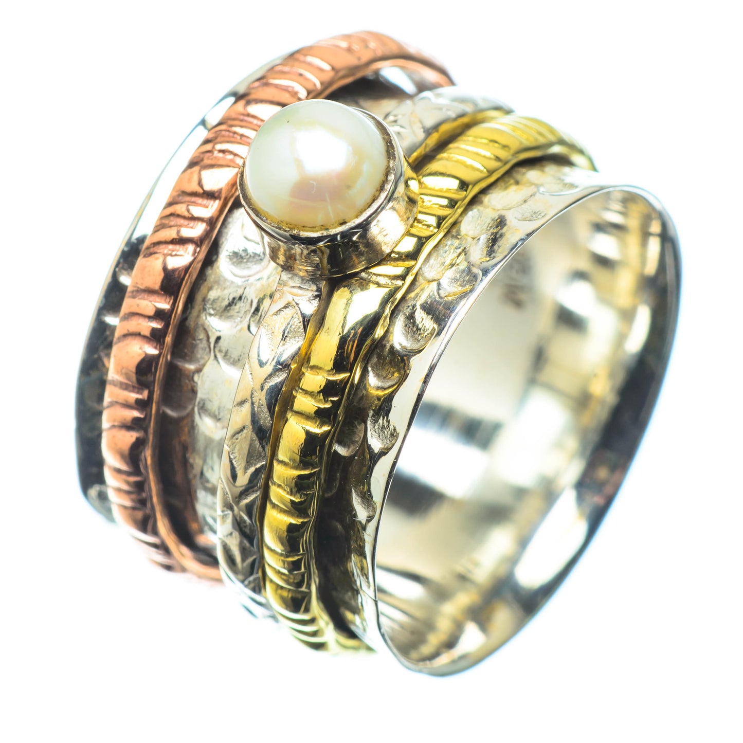 Cultured Pearl Copper Rings handcrafted by Ana Silver Co - RING25162