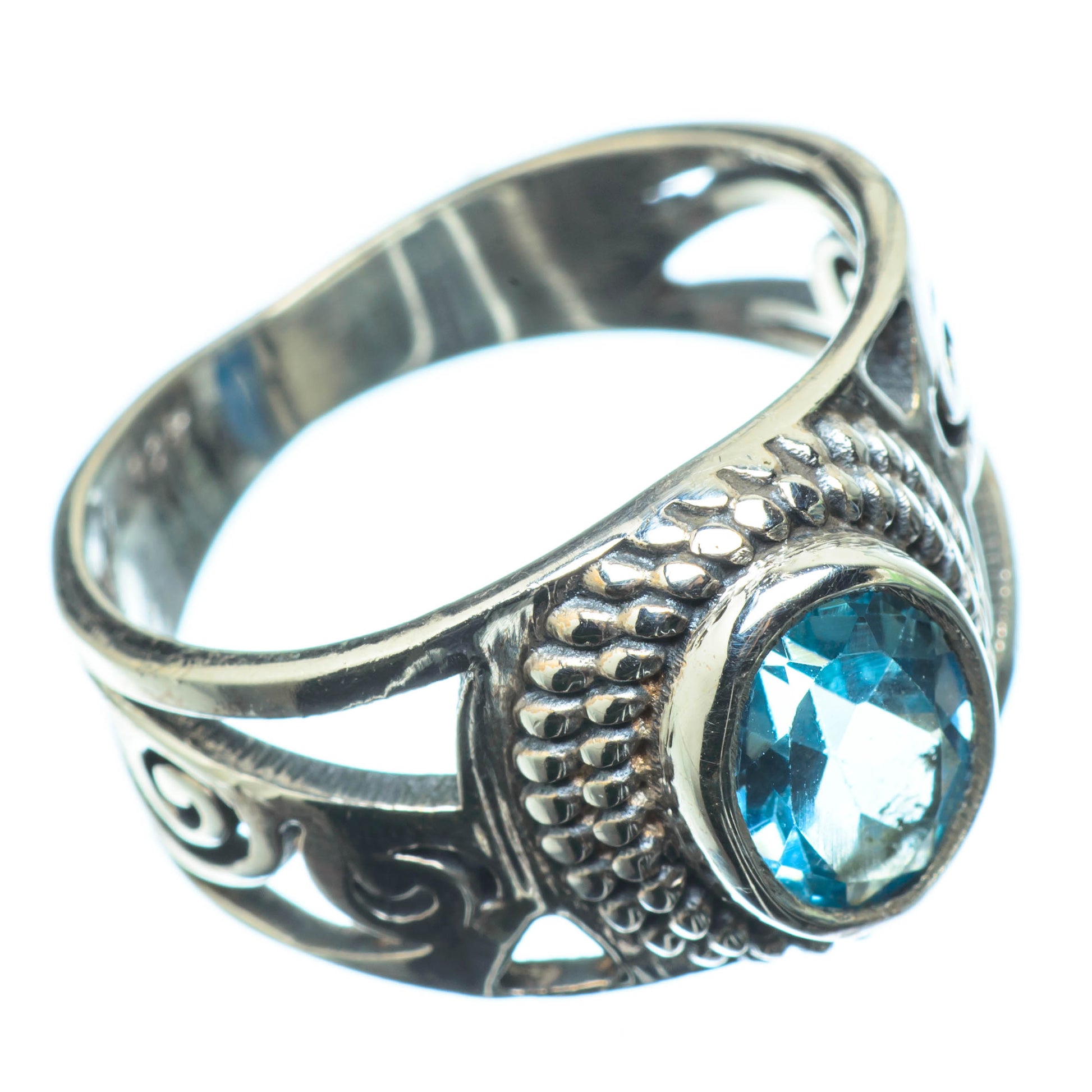Blue Topaz Rings handcrafted by Ana Silver Co - RING25175