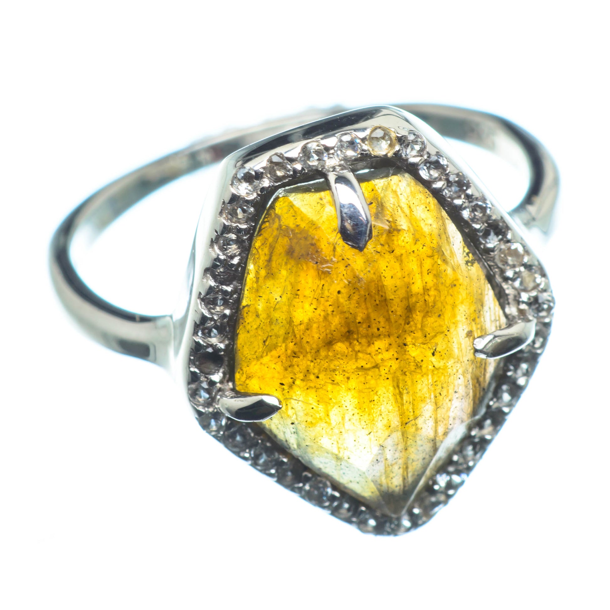 Labradorite Rings handcrafted by Ana Silver Co - RING26149