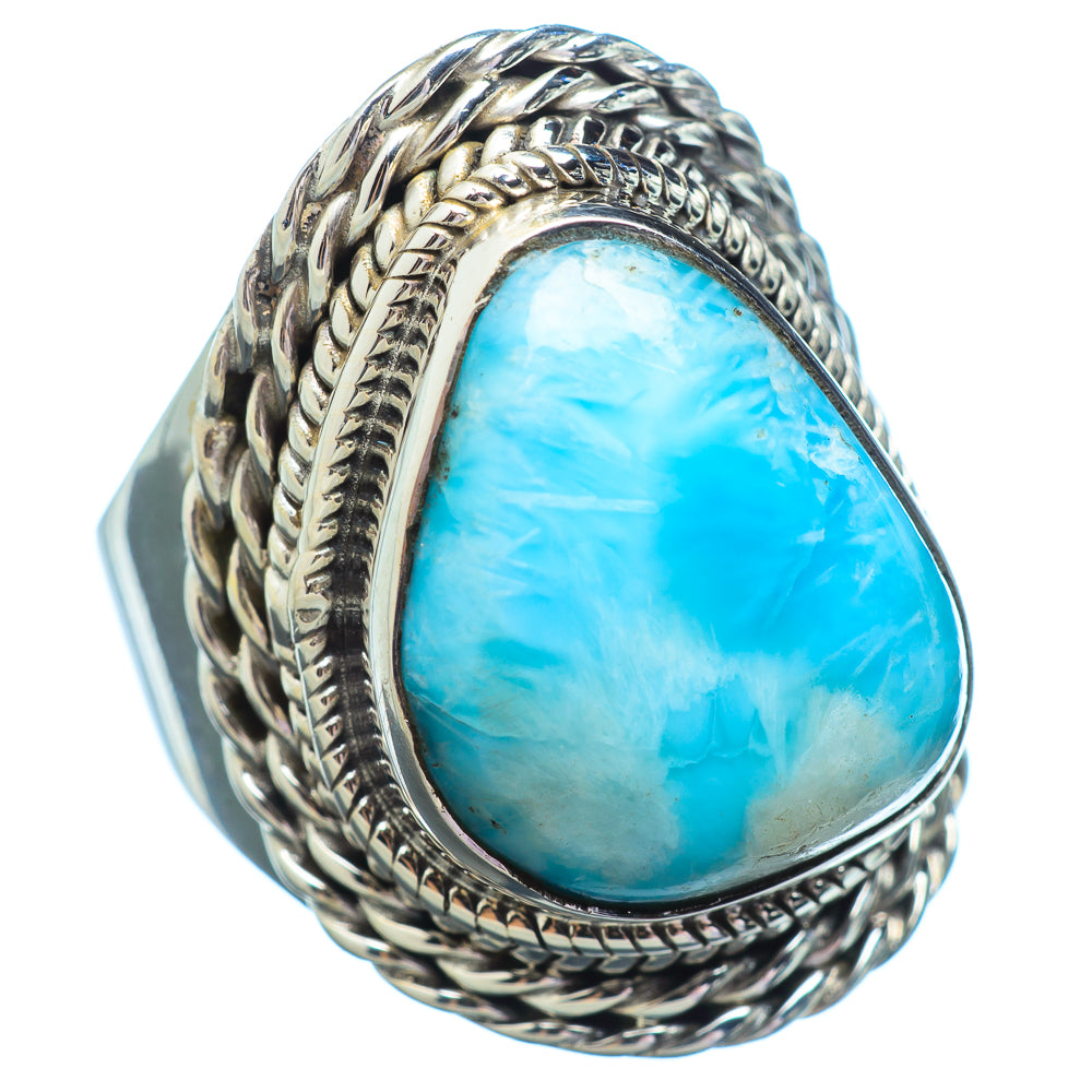 Larimar Rings handcrafted by Ana Silver Co - RING2642