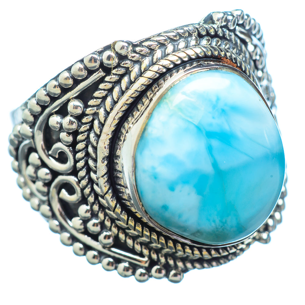 Larimar Rings handcrafted by Ana Silver Co - RING2692