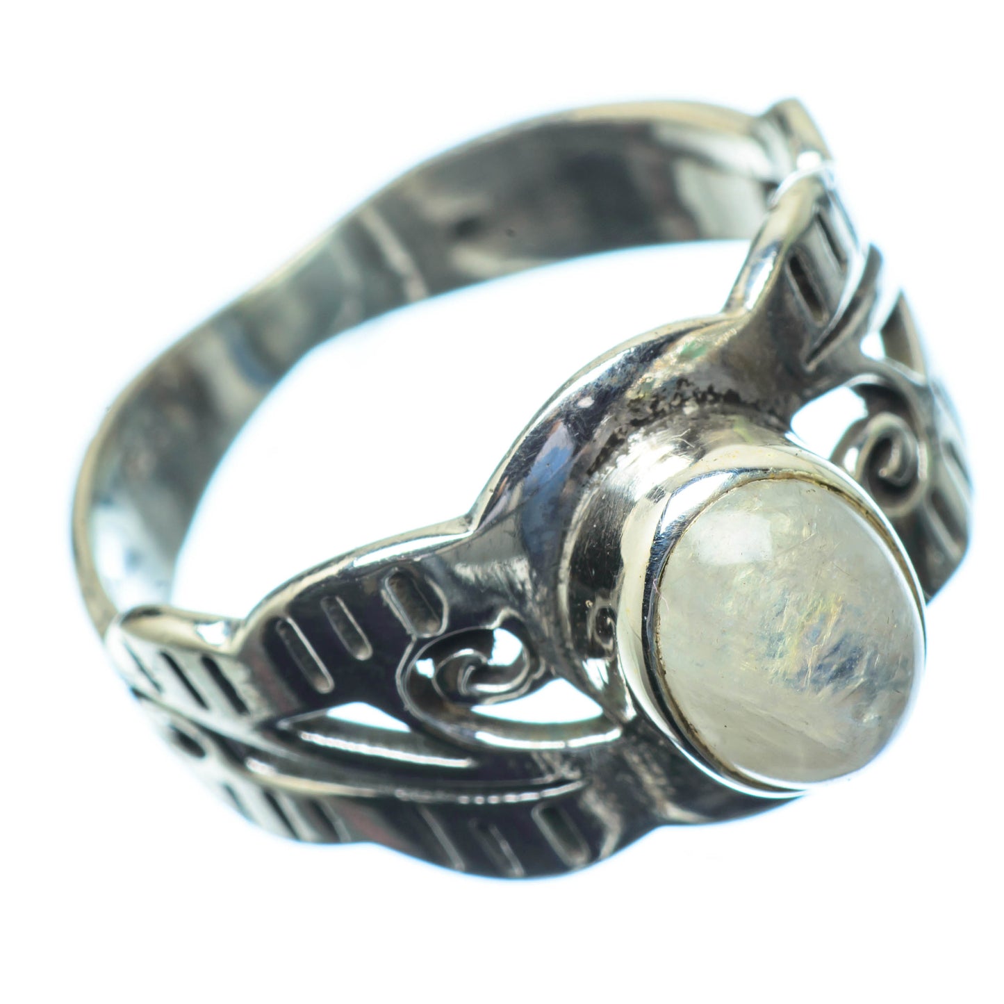 Rainbow Moonstone Rings handcrafted by Ana Silver Co - RING27253