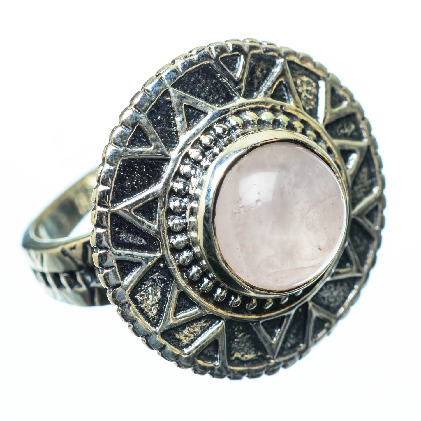 Rose Quartz Rings handcrafted by Ana Silver Co - RING27395