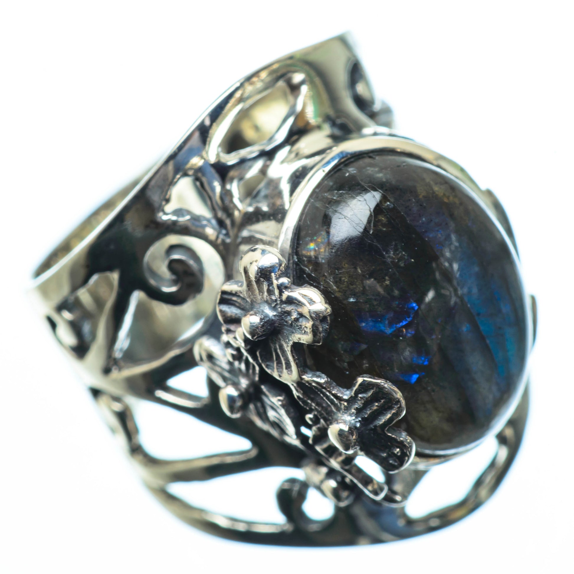Labradorite Rings handcrafted by Ana Silver Co - RING27425