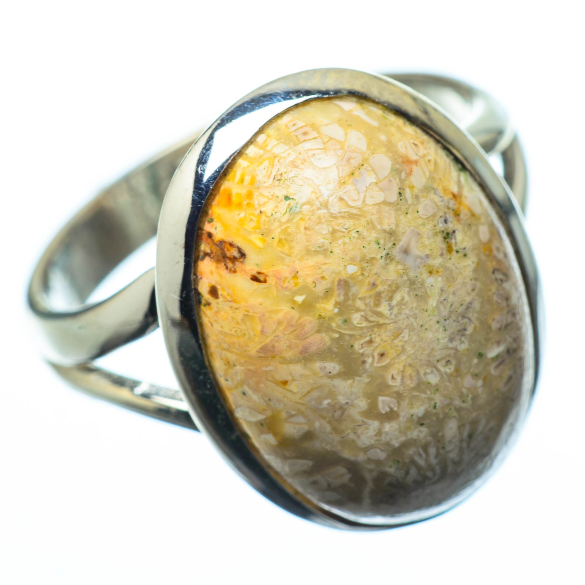 Fossil Coral Rings handcrafted by Ana Silver Co - RING27562