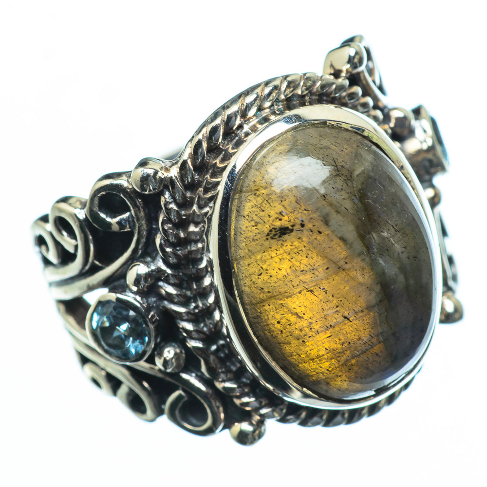 Labradorite Rings handcrafted by Ana Silver Co - RING28461