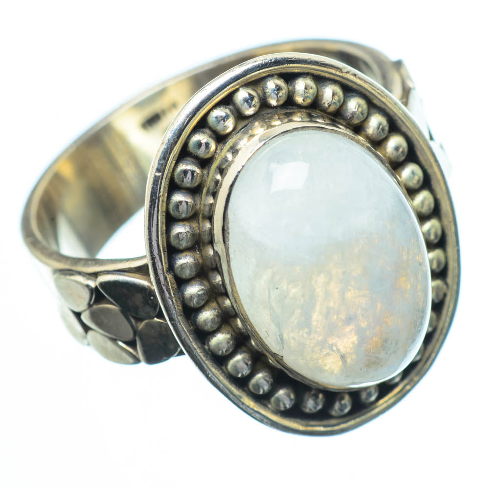Rainbow Moonstone Rings handcrafted by Ana Silver Co - RING28759