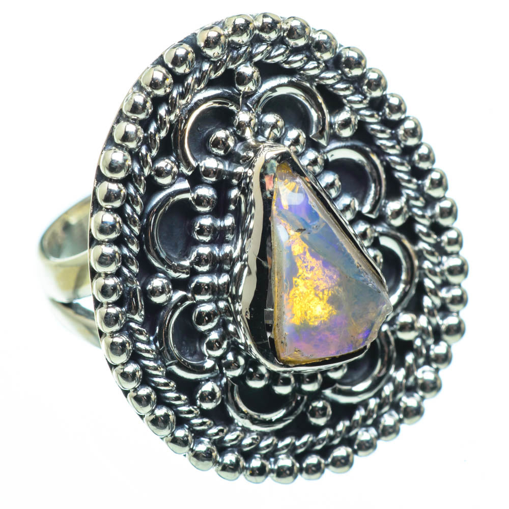 Ethiopian Opal Rings handcrafted by Ana Silver Co - RING29227 - Photo 2