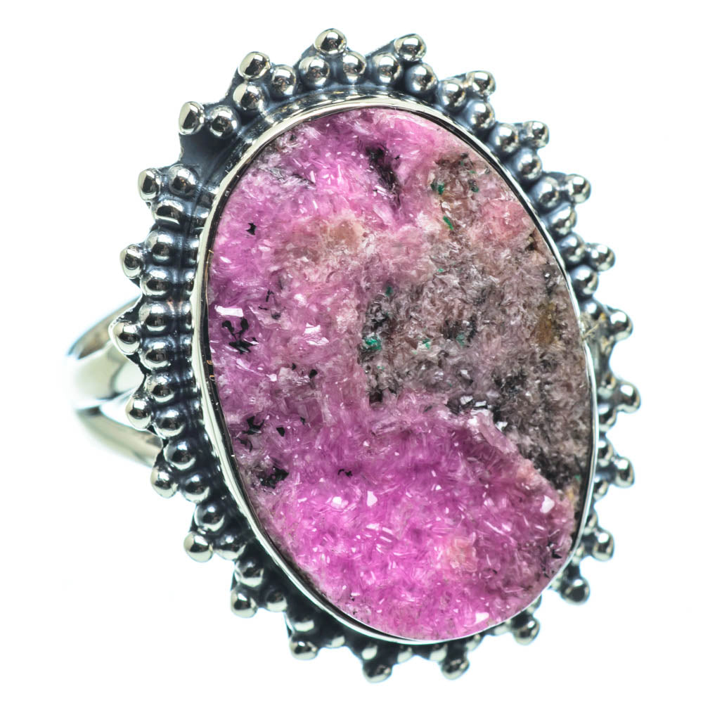 Cobalto Calcite Druzy Rings handcrafted by Ana Silver Co - RING29421