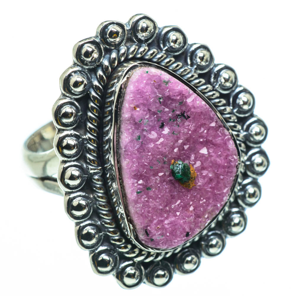 Cobalto Calcite Druzy Rings handcrafted by Ana Silver Co - RING29653