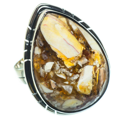 Brecciated Mookaite Rings handcrafted by Ana Silver Co - RING29834