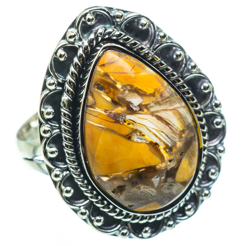 Brecciated Mookaite Rings handcrafted by Ana Silver Co - RING29877