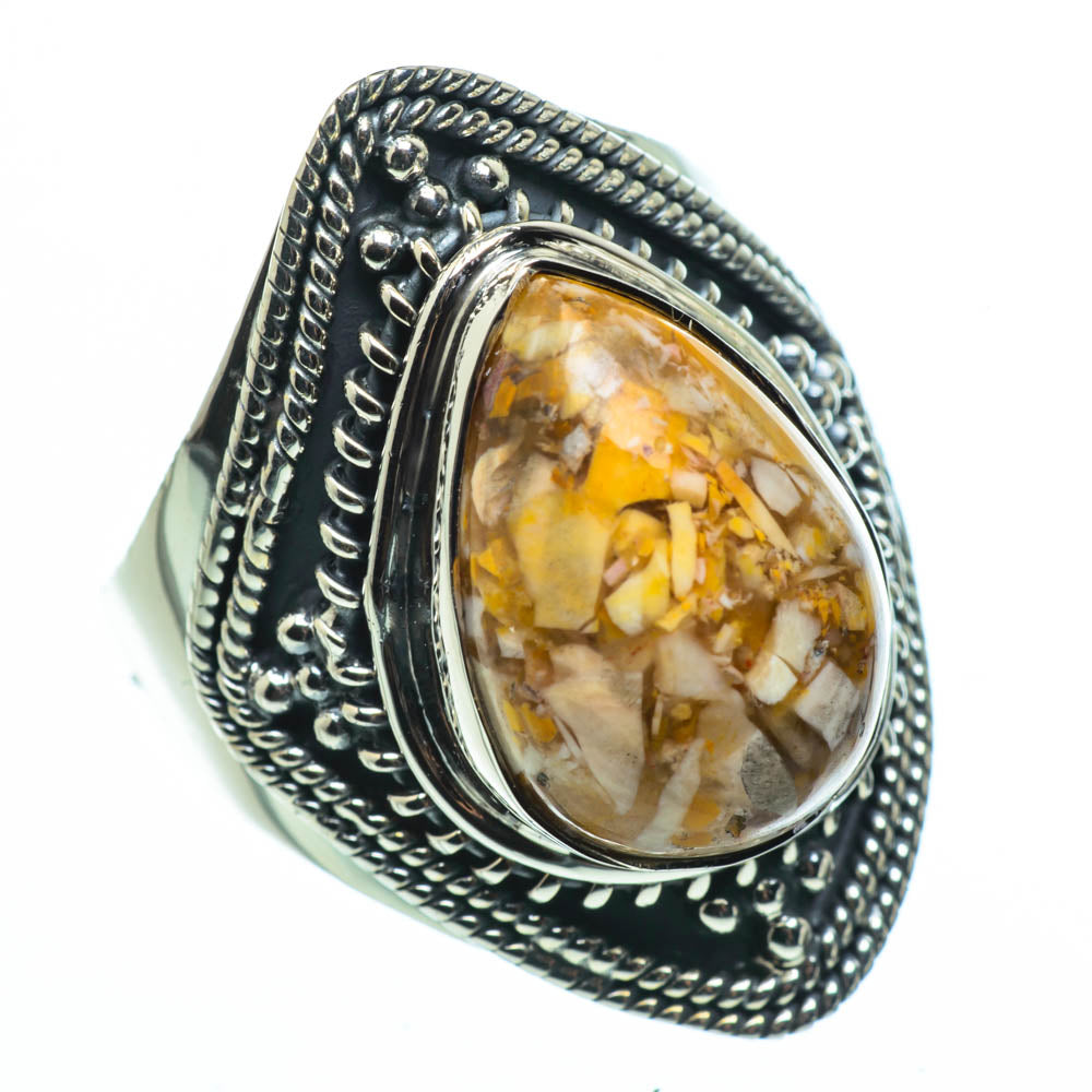 Brecciated Mookaite Rings handcrafted by Ana Silver Co - RING30101