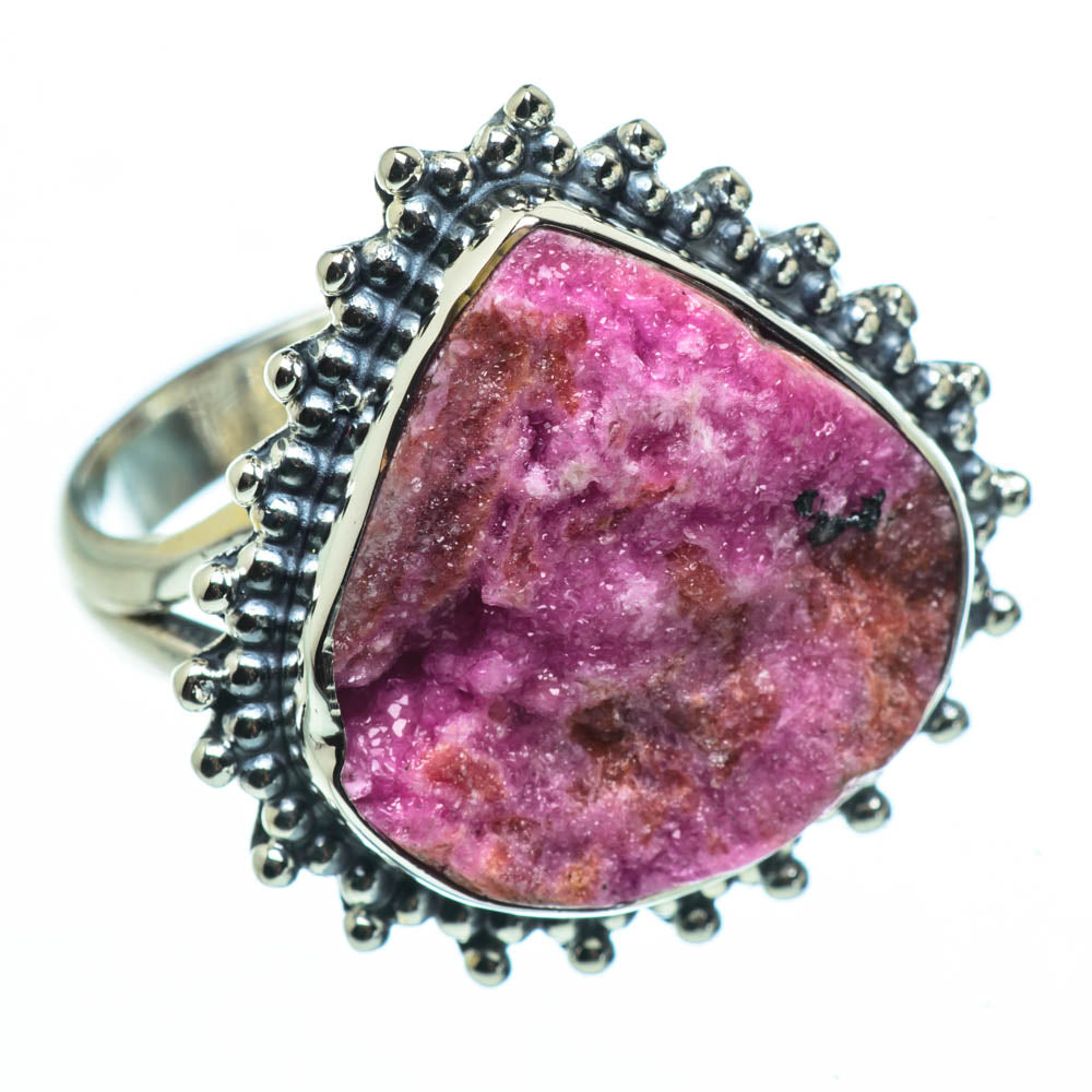 Cobalto Calcite Druzy Rings handcrafted by Ana Silver Co - RING30124