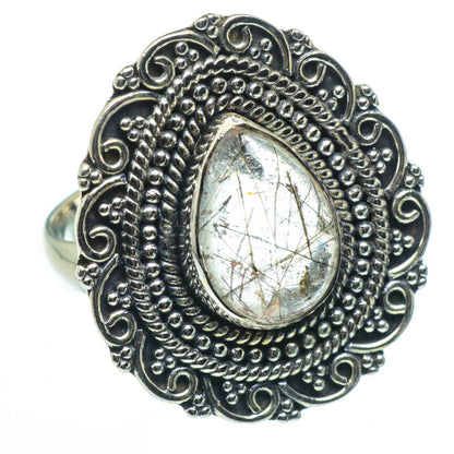 Tourmalinated Quartz Rings handcrafted by Ana Silver Co - RING30151
