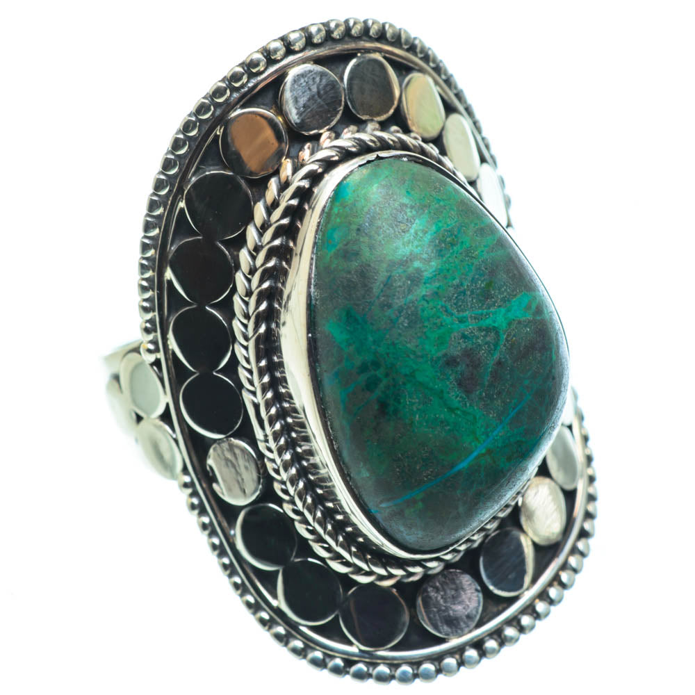 Chrysocolla Rings handcrafted by Ana Silver Co - RING30241