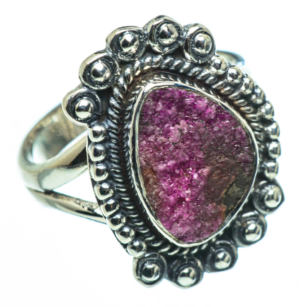 Cobalto Calcite Druzy Rings handcrafted by Ana Silver Co - RING30589