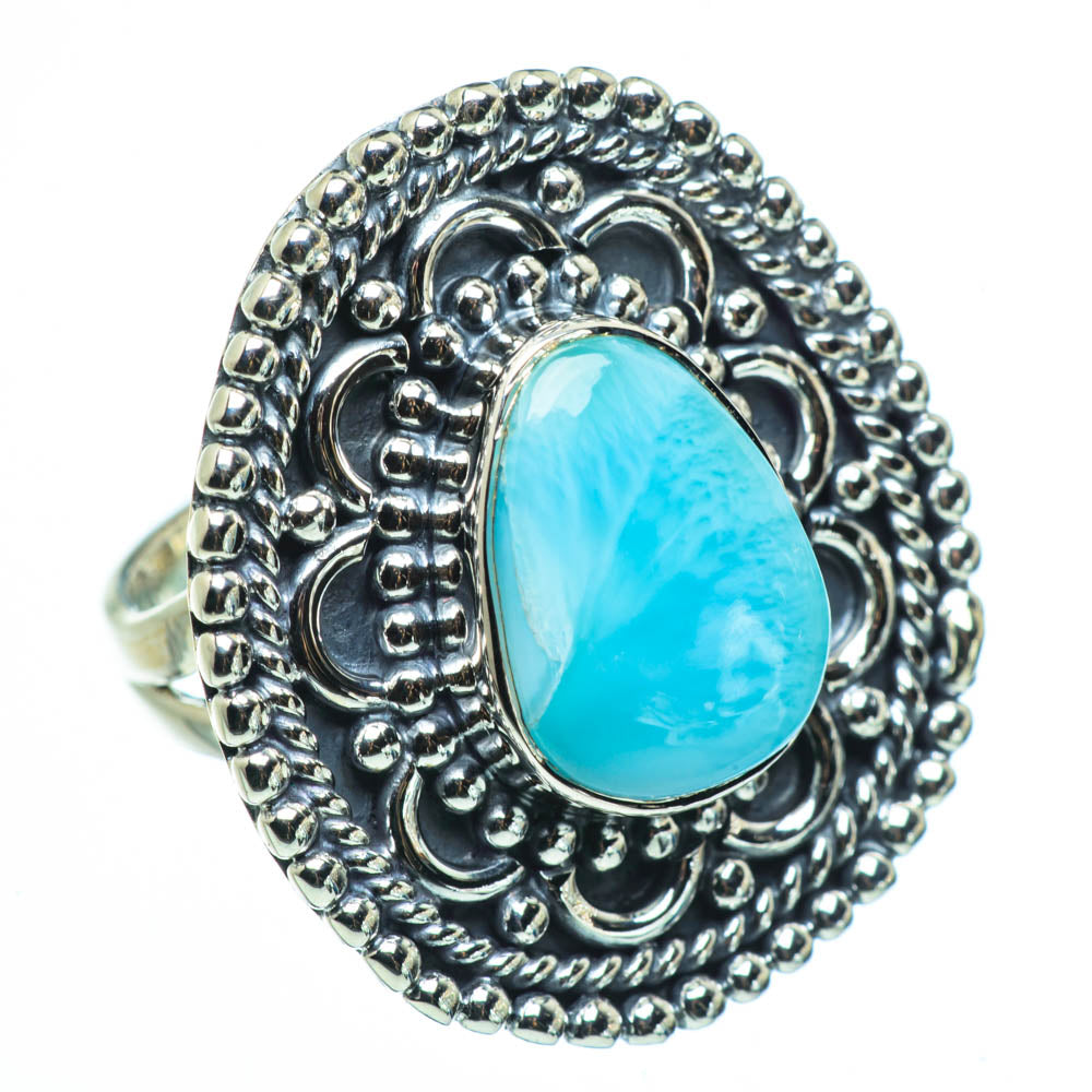 Larimar Rings handcrafted by Ana Silver Co - RING30660 - Photo 2