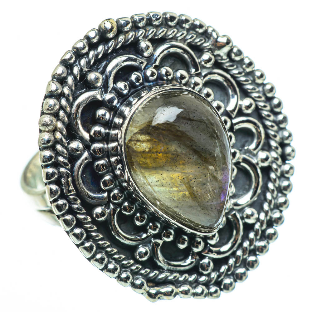 Labradorite Rings handcrafted by Ana Silver Co - RING30774 - Photo 2