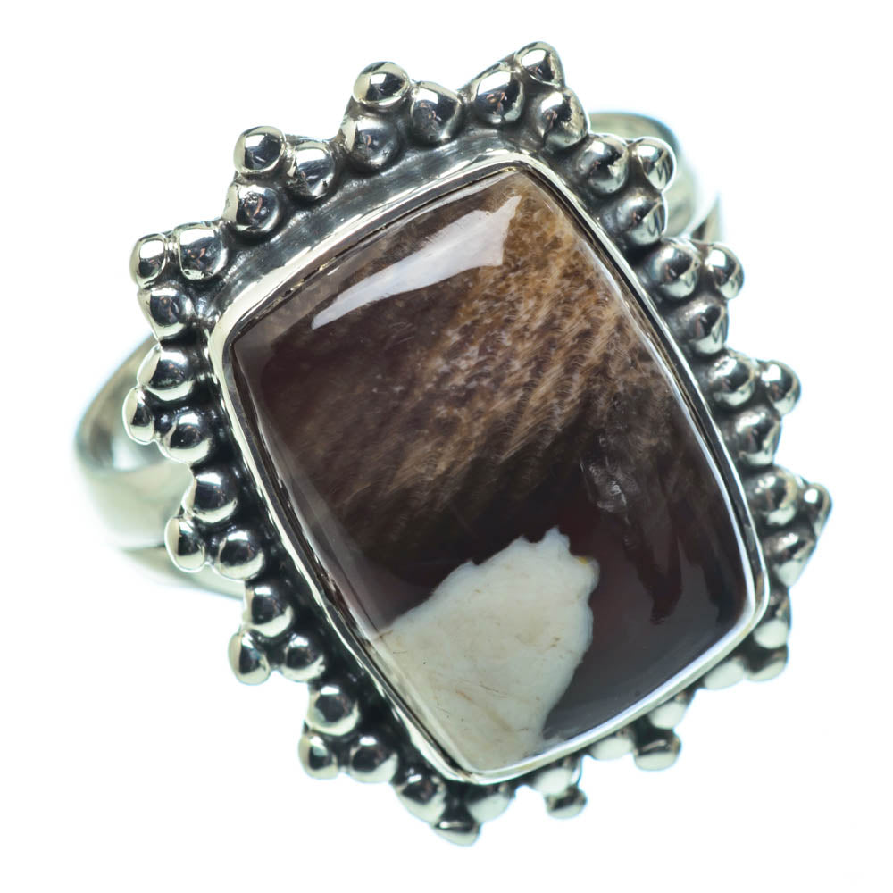 Peanut Wood Jasper Rings handcrafted by Ana Silver Co - RING30805