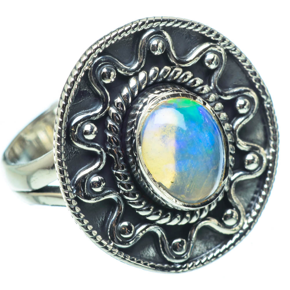 Ethiopian Opal Rings handcrafted by Ana Silver Co - RING30842