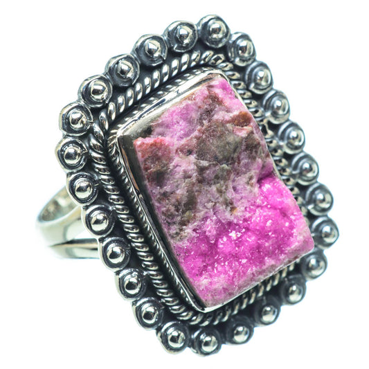 Cobalto Calcite Druzy Rings handcrafted by Ana Silver Co - RING30984